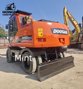 La basse excavatrice de roue des heures DOOSAN 150 DH150W-7 DH150 a utilisé des excavatrices 15 tonnes CE de qualité de la Corée certifié avec le Offre Spéciale de seau - Product Image 5