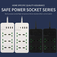 Regleta de Enchufes Universal NYT con 4 Tomas de Corriente (Estándar Europeo), 3 USB + 1 Tipo-C, Protección Contra Sobrecarga, P0720 MAX250W, ABS