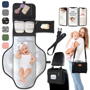 Échantillon gratuit : Tapis à langer portable - Sac de voyage pour bébé avec poche pour lingettes, tapis à langer portable au design intelligent - Product Image 6