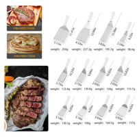 Spatule à griller à fentes avec poignée antidérapante pour plaque chauffante et barbecue, spatule à barbecue en métal pour la cuisine, spatule à griller professionnelle