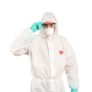 Desechable blanco desechable no tejido protector a prueba de polvo transpirable para pintura en aerosol de pesticidas <span class=keywords><strong>monos</strong></span> de laboratorio - Product Image 3