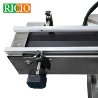 Machine d'étiquetage automatique double face (haut et bas) pour bouteilles plates, conçue et fabriquée par RICIO
