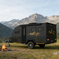 Caravane HONLU avec panneau solaire, capacité de charge élevée pour les voyages tout-terrain