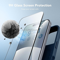 Coque de téléphone en silicone liquide antichoc 5 en 1 avec protection d'écran en verre trempé pour l'objectif de l'appareil photo pour iPhone 16 14 15 Pro Max