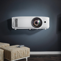 Projecteur vidéo DLP Optoma EH412ST 1080p Full HD 3D à courte focale pour les entreprises, l'éducation et la publicité