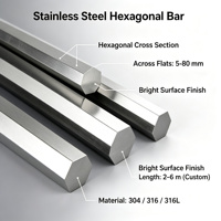 Barre hexagonale en acier inoxydable ASTM A276 A479 304 316L tréfilée à froid pour usinage CNC, pièces de machines de découpe, quincaillerie et raccords