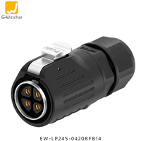 Connecteur Circulaire Étanche LP24 35A 500V IP67 à Souder 2 3 4 5 10 12 19 24 Broches Verrouillage Rapide Prise de Câble Industrielle Extérieure