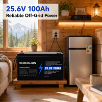 Batteries LiFePO4 Lithium-Ion 25,6V 100Ah en stock UE, 200Ah, 300Ah, 5kWh pour panneaux solaires domestiques, batteries rechargeables 24V de qualité RV Marine