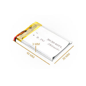 사용자 정의 <span class=keywords><strong>303040</strong></span> 600mah 350mah <span class=keywords><strong>3.7v</strong></span> 리튬 폴리머 배터리 리튬 이온 셀 충전식 배터리 <span class=keywords><strong>Lipo</strong></span> 배터리 - Product Image 5