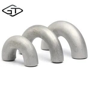 180 Degree Return Stainless Steel304 316L 904 A234 Wpb B16.9 Butt Weld Fitting Sand Blast Seamless 1.5d Long Elbow For Industry