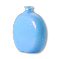 Emballage de bouteille de parfum Logo personnalisé bouteille en verre rond bleu Lucite 1l flacons de parfum de décantation