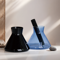 Bouteilles de diffuseur coniques en verre sans plomb personnalisées en usine, 50-300 ml, avec logo couleur personnalisé, vides, pour aromathérapie