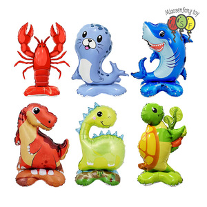 Nuevos Globos de Aluminio con Base, de Animales de Dibujos Animados Coloridos, para <span class=keywords><strong>Cumpleaños</strong></span>, Venta al por Mayor, Temática Lunar, para Ambiente Festivo, Inflables - Product Image 1