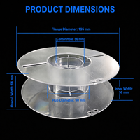 Bobine en plastique vide en gros, 1 kg, 200 mm, pour filament d'imprimante 3D, logo personnalisé, OEM ODM, réutilisable, 1,75 mm