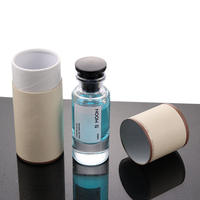 Bouteille de Parfum Vide en Verre Ronde de 30ml 50ml 100ml avec Capuchon Magnétique, Bouteille de Parfum Cylindrique avec Boîte et Logo Personnalisé