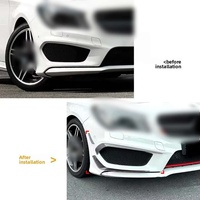 Autocollant de ventilation avant en ABS noir brillant et motif carbone pour Mercedes CLA C117 2013-2015
