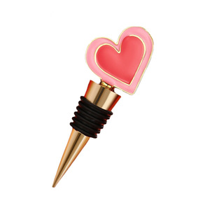Heart Shaped <b>Wine</b> Stopper Zinc Alloy Gold Silver Rose Gold Sealing Bottle Stopper For Valentine Wedding Gift - Product Image 5