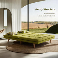 Canapé-lit pliant pour deux personnes, design carré peu encombrant, élégant et moderne, en mousse, pour salon, entrepôt, parc