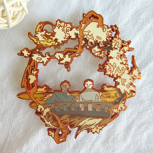 Factory Custom Anime Cartoon Stained Glass Glitter Silver-Plated Brass Hard Enamel Lapel Pins with Silk Screen Printing