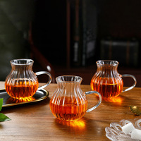 스몰 사이즈 220ml 240ml 붕규산 마시는 유리 머그 차 주스 홈 파티 사용 높은 투명 유리 차 머그