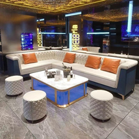 Canapé en U étanche de luxe OEM pour boîte de nuit, banquette de salon pour chicha, sièges de design unique, chaise et table de bar, mobilier de bar