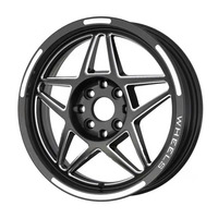 Delta Drag Race Roues de course en alliage décalées 15x4 15x7 15x8 avec finition de fraisage noire
