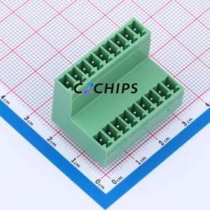 KF2EDGVT-3.5-2*9P Plug-in Terminal Block Through hole,P=3.5mm Connector Board-to-Board / Socket - Closed 2x9P 3.5mm Green - Product Image 1