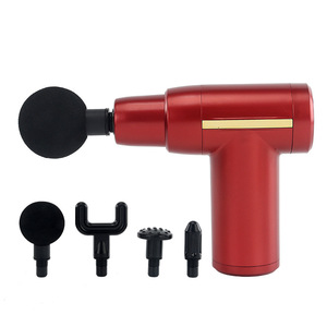 Mini pistola de masaje, 2600 MAh, Motor sin escobillas, 12 niveles de velocidad, recargable por USB con 5 cabezales de masaje para relajación muscular del cuello - Product Image 1