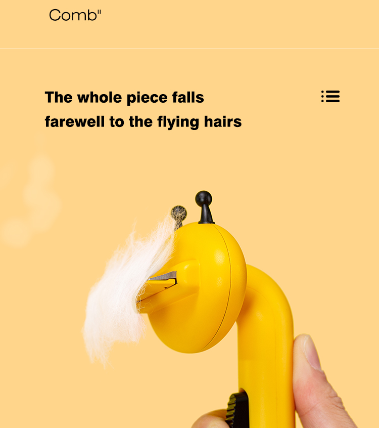 Hot Sale Pet Hair Remover Comb Brush Self Cleaning Bee Pet Dog Cat Hair Remover Tool Comb