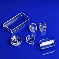 Plaques de verre de quartz usinées sur mesure, résistantes aux hautes températures, en silice optique fondue, formes carrées et irrégulières disponibles