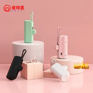 2024 new products Mini pocket Keychain 5000mah Powerbank Backup Portable Charger case Emergency Small Easy Carrier PowerBank