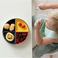 Plaque d'acier inoxydable de qualité alimentaire améliorée Silicone polyvalent conception divisée conservation des aliments tôle d'acier inoxydable portable