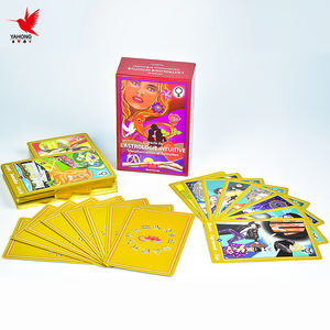 タロットカードカスタムゴールドフォイルデザイン独自のタロットカードローズゴールドゴールデンフォイルタロットカード初心者向け印刷Pvc - Product Image 6