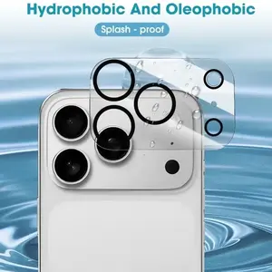 Nuove Pellicole Protettive per Obiettivo Fotocamera in Vetro Temperato per <span class=keywords><strong>iPhone</strong></span> 17 ProMax/17 <span class=keywords><strong>Pro</strong></span>/17 Air Copertura Trasparente HD Impermeabile - Product Image 4