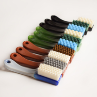 Brosse de nettoyage à poils denses pour fentes profondes, manche en bois, pour bijoux DIY, logo personnalisé OEM