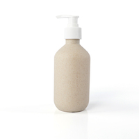Récipient cosmétique biodégradable 100ml 250ml 300ml 400ml 500ml paille de blé bouteille en plastique avec pompe distributrice de Lotion