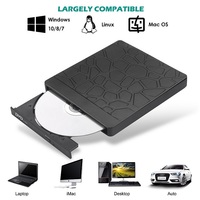 Unidad de DVD externa portátil multifuncional tipo C con lectura y escritura Udisk/SD, lector de DVD de tarjeta TF, reproductor de DVD USB, unidades ópticas
