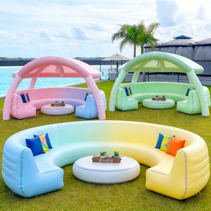 Set Divano Gonfiabile con Tettoia e Sedute, Perfetto per Giardino, Spiaggia, Piscina e Campeggio - Product Image 5