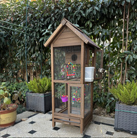Grande volière extérieure en bois écologique, résistante aux intempéries, nichoir de reproduction, cage de luxe classique pour perroquets, ménagères et pigeons