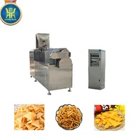 Machine de fabrication de snacks frits à double extrudeuse, ligne de traitement entièrement automatique en acier inoxydable pour chips et bugles frits