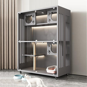 Moderner extra großer doppels chich tiger Katzen-/Hundes chrank mit festem Muster Neues Modell Holzhaus - Product Image 1