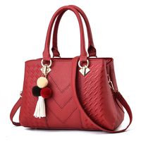 Sac à main tendance et élégant de couleur unie pour femme – Sac à bandoulière de luxe pour le shopping