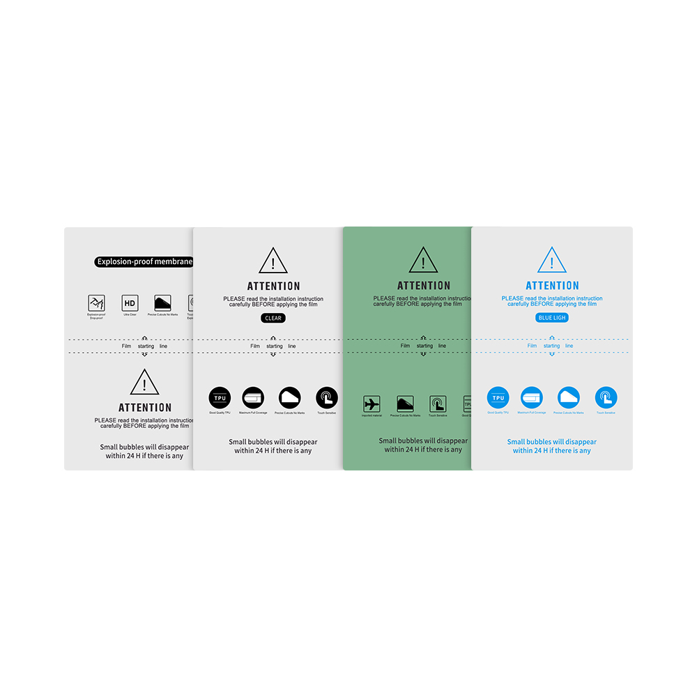 ATTENTION Factory Wholesale Hydrogel TPU Mobile Phone Skin Colorful Back Film Screen Protector for Cutting Machine