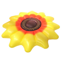 Flotteur de piscine gonflable de radeau de plage de tournesol