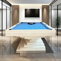 Table de billard commerciale avec surface en ardoise massif, multifonctionnelle 2-en-1 pour salle à manger et ping-pong, design OEM personnalisé de 9 pieds pour villa et club