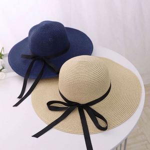 Sombrero de Paja Panamá para Niños, Estilo Casual de Verano, para Pesca al Aire Libre, con Ala Ancha y Lazo, para Vacaciones en la Playa - Product Image 2