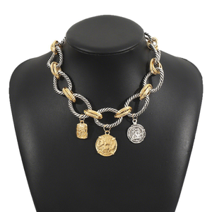 Collar de Cadena Trenzada Moderno y Exagerado, Collar con Colgante de Aleación de Alta Calidad, Joyería para Mujer - Product Image 4