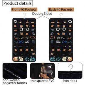 Wholesale Non-woven Fabric Jewelry Hanging Organizer <b>Wall</b> <b>Unit</b> Earring Display Jewelry Hanger Hanging Closet Organizer - Product Image 3
