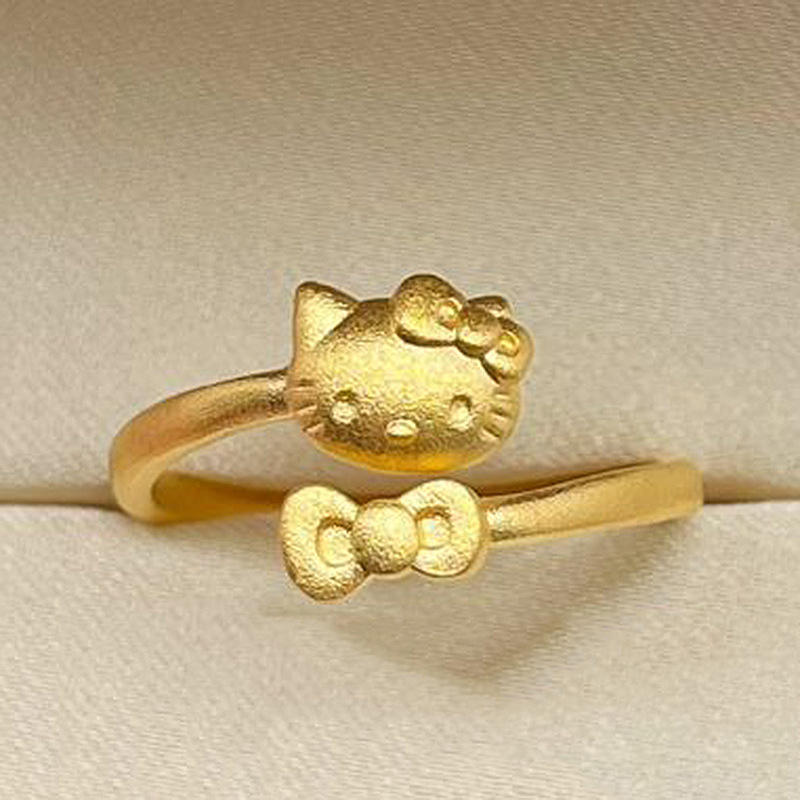 Hello Kitty Wedding Ring Sets Luxury Adorable Jewelry