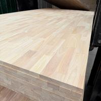 Panneau en bois de caoutchouc de qualité supérieure, jointé par assemblage à la main, pour substrat de plancher de construction, stable, résistant aux charges lourdes, planches de bois massif